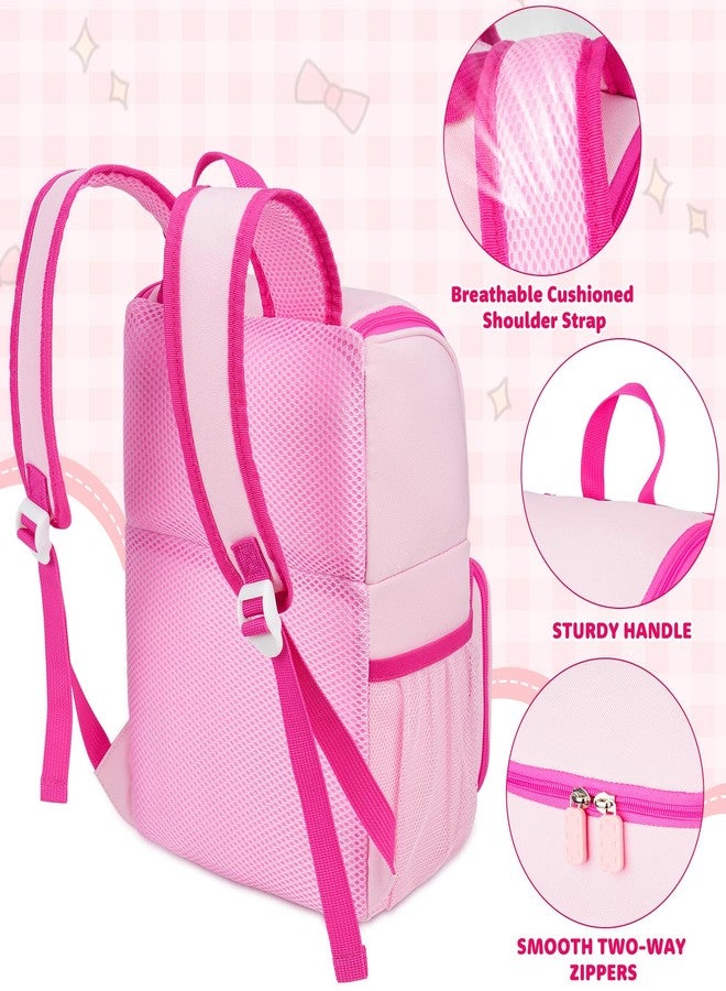 Jaffzora Carrying Backpack Compatible with Toniebox 2 & 1 Starter Set, Travel Storage Bag Fits for Tonies Figures Characters,Tonies Headphones & Accessories, Pink (Bag Only) - Image 4